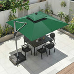 SOLARA Outdoor Family Outdoor Durable - Heavy-Duty Use UV-Resistant, Aluminum - Base, Umbrella for Green