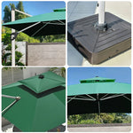 SOLARA Outdoor Family Outdoor Durable - Heavy-Duty Use UV-Resistant, Aluminum - Base, Umbrella for Green