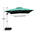 SOLARA Outdoor Family Outdoor Durable - Heavy-Duty Use UV-Resistant, Aluminum - Base, Umbrella for Green
