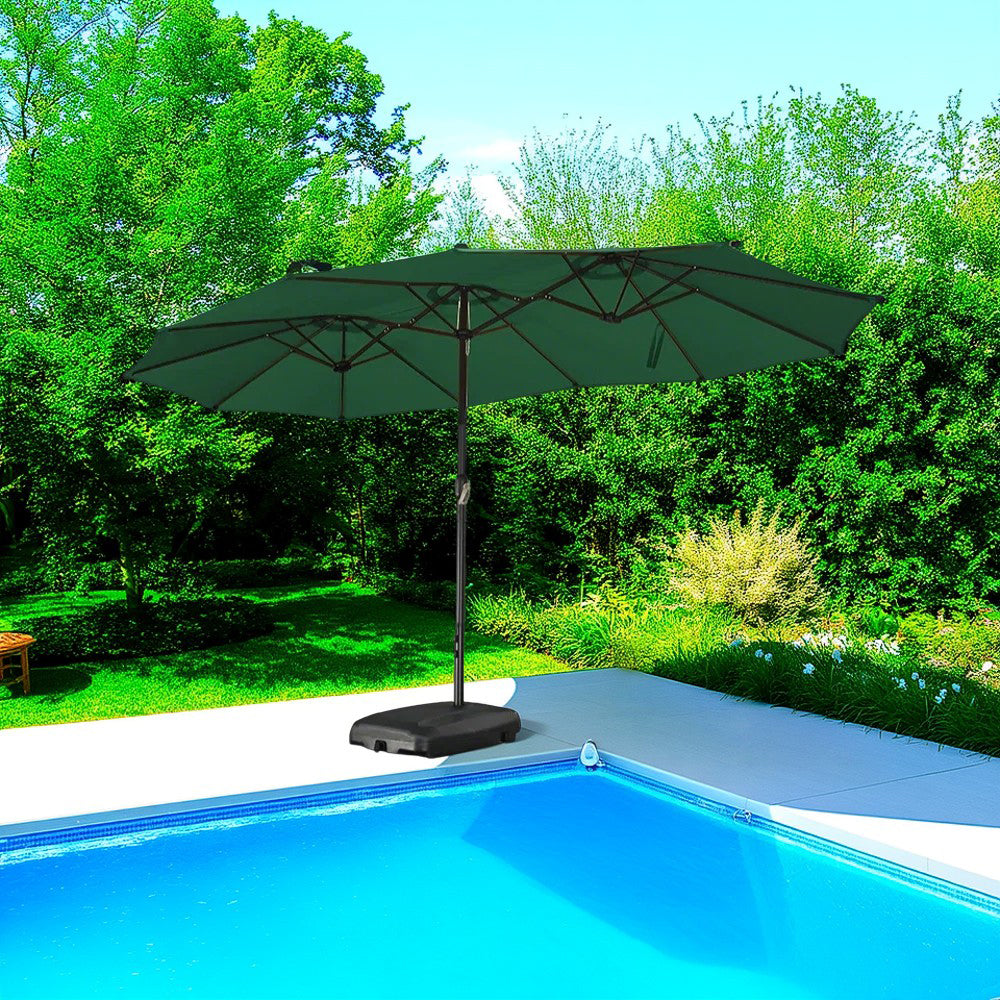 SOLARA Outdoor - Protection, Carbon UV - Frame Umbrella Steel Wind-Resistant Green