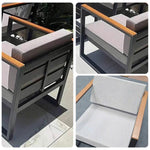 SOLARA Lounge High-Resilience 70cm Comfort Chair Angled for Stain-Resistant Fabric, Foam, Wide Seat, Durable - Backrest Grey