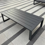 SOLARA Outdoor - 60/120cm Side and Heavy-Duty Design Table Waterproof Wood-Plastic Stainless Steel, Rustproof One-Piece Silver