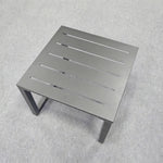 SOLARA Outdoor - 60/120cm Side and Heavy-Duty Design Table Waterproof Wood-Plastic Stainless Steel, Rustproof One-Piece Silver