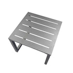 SOLARA Outdoor - 60/120cm Side and Heavy-Duty Design Table Waterproof Wood-Plastic Stainless Steel, Rustproof One-Piece Silver