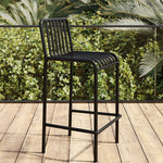 SOLARA Outdoor Design Thickened Stable Chair Durable Nano-Baked and 42cm - Construction, Steel Waterproof Rustproof Finish, Iron Black