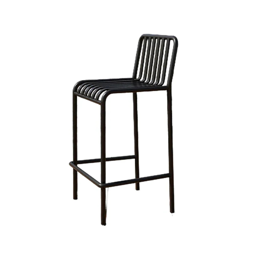 SOLARA Outdoor Design Thickened Stable Chair Durable Nano-Baked and 42cm - Construction, Steel Waterproof Rustproof Finish, Iron Black