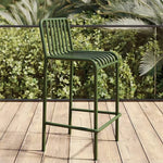SOLARA Outdoor Iron - Thickened Waterproof Stable Design Rustproof Finish, Durable Chair Construction, 42cm Nano-Baked and Steel Green