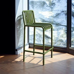 SOLARA Outdoor Iron - Thickened Waterproof Stable Design Rustproof Finish, Durable Chair Construction, 42cm Nano-Baked and Steel Green