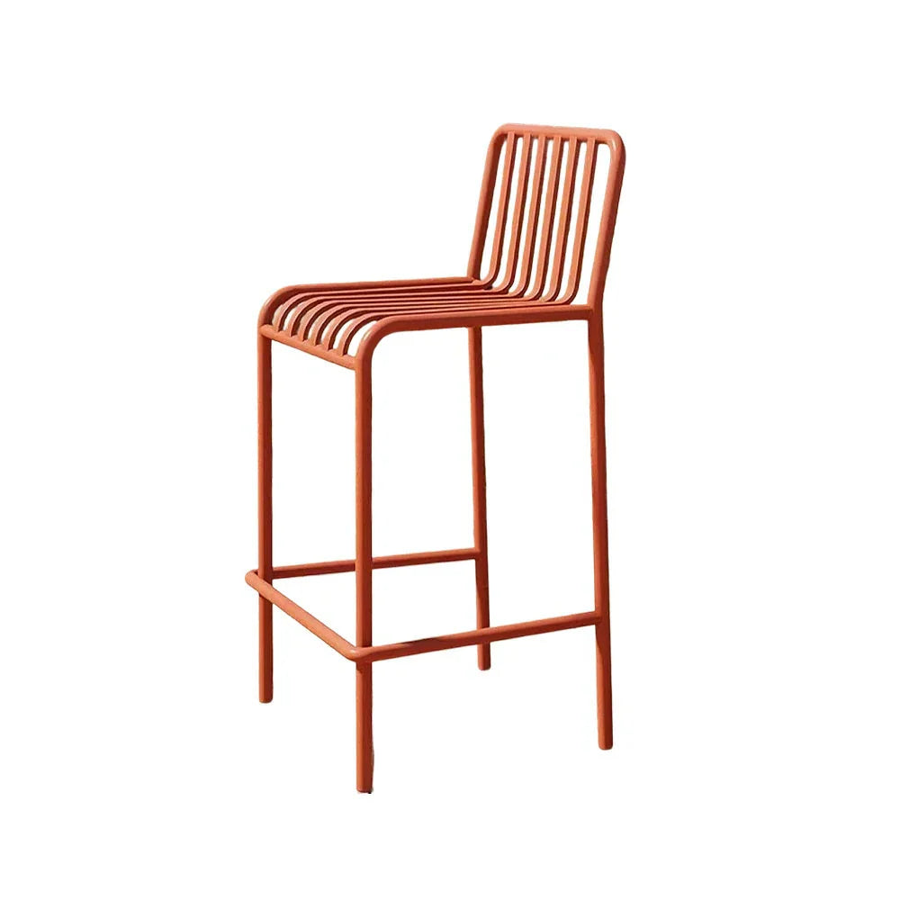 SOLARA Outdoor Finish, Iron Nano-Baked Construction, Chair Stable Rustproof Waterproof Design - Durable Thickened Steel 42cm and Orange