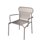 SOLARA Outdoor Finish, Iron Steel High-Temperature Durable - Chair 42cm Rustproof Design Thickened Waterproof Frame, Load-Bearing Strong Baked Silver