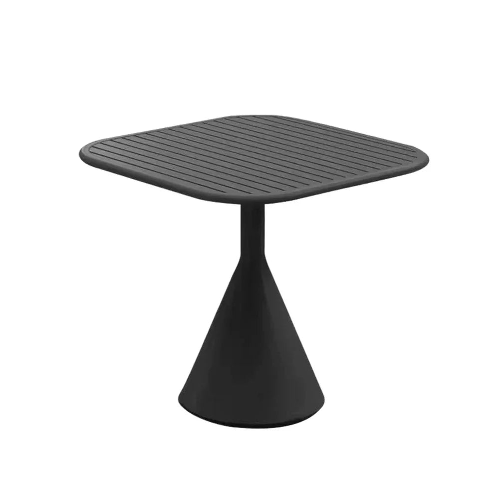 SOLARA Outdoor High-Temperature - Waterproof Dining Thickened 60/70cm Stable Durable Table Design Steel Load-Bearing Frame, Rustproof Baked Finish, Black