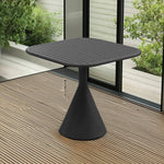 SOLARA Outdoor High-Temperature - Waterproof Dining Thickened 60/70cm Stable Durable Table Design Steel Load-Bearing Frame, Rustproof Baked Finish, Black