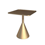 SOLARA Outdoor Waterproof Thickened Baked Load-Bearing Finish, Durable Stable Rustproof 60/70cm Dining Table - Steel Frame, High-Temperature Design Gold