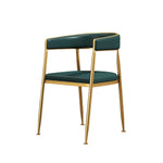 SOLARA Dining Foam, Durable Design Leather Chair Comfortable Frame, - Backrest Sturdy Iron Strong High-Density with Load-Bearing Green