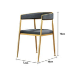 SOLARA Dining Frame, Backrest High-Density Durable Design Chair Sturdy with Load-Bearing - Leather Iron Foam, Strong Comfortable Grey