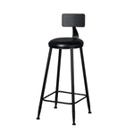 SOLARA Dining Leather Comfortable 90/100cm Upholstery Load-Bearing Foam, Chair Sturdy with - Frame, High-Density Design Black