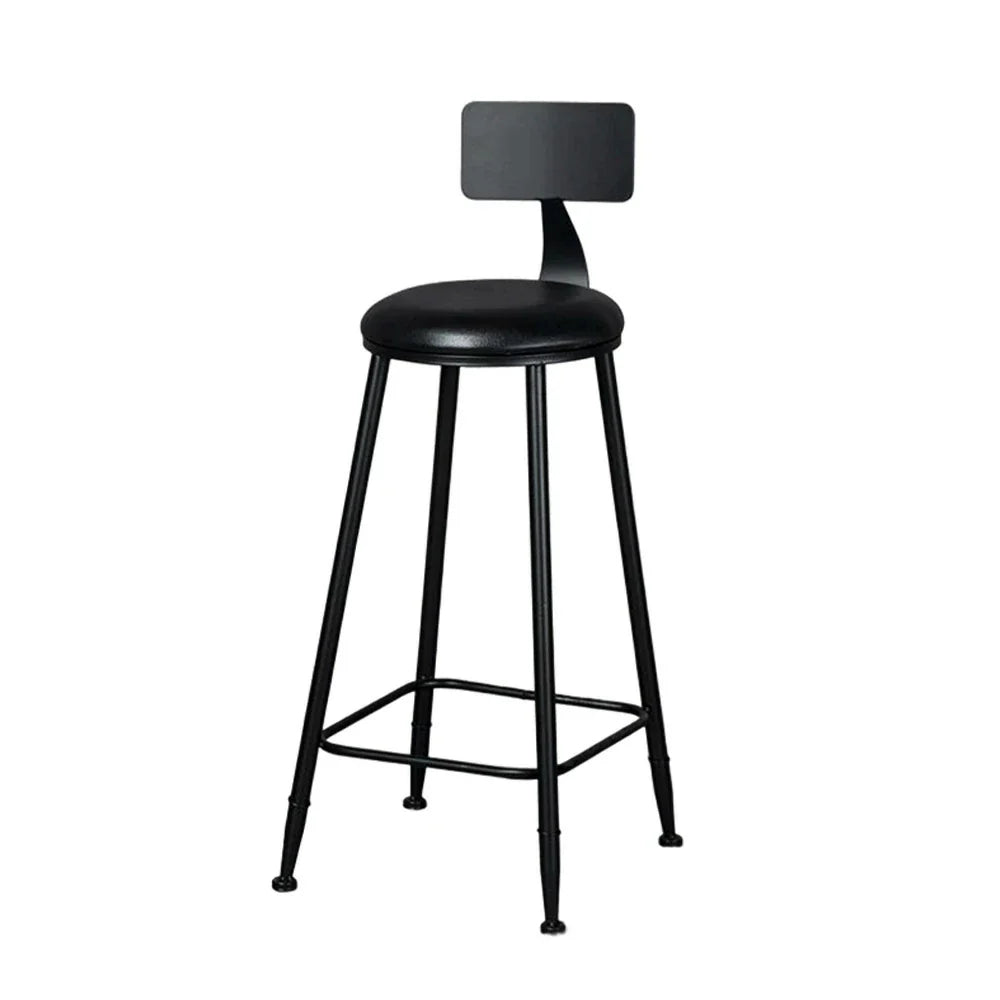SOLARA Dining Leather Comfortable 90/100cm Upholstery Load-Bearing Foam, Chair Sturdy with - Frame, High-Density Design Black