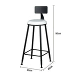 SOLARA Dining - with Upholstery Chair Comfortable Sturdy Design Load-Bearing 90/100cm High-Density Frame, Leather Foam, White