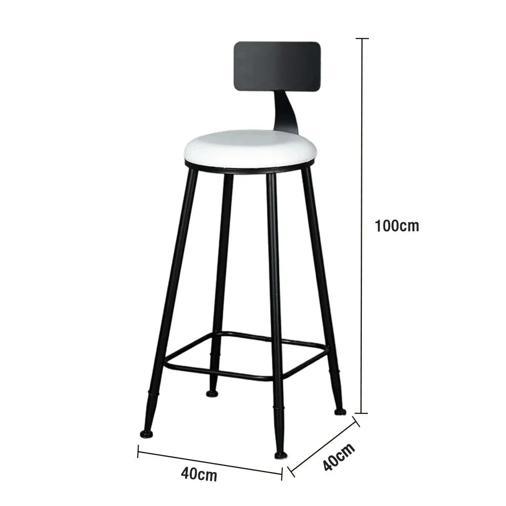 SOLARA Dining - with Upholstery Chair Comfortable Sturdy Design Load-Bearing 90/100cm High-Density Frame, Leather Foam, White