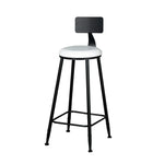 SOLARA Dining - with Upholstery Chair Comfortable Sturdy Design Load-Bearing 90/100cm High-Density Frame, Leather Foam, White