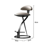SOLARA Dining Load-Bearing - Frame, Chair High-Resilience Upholstery Durable Brushed Leather Black Design Stainless Strong Foam, Top-Grain with Steel Black