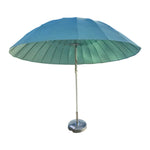 SOLARA Outdoor Central Pole Umbrella - 2.5m Round Canopy, Fade-Resistant Fabric, Wind-Stable Build, Sun & Rain Protection, 40kg Marble Base Included - Blue