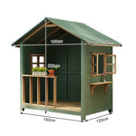 SOLARA Outdoor Wooden Garden - Patio Solid Structure, Wood Storage/Relaxation House - Premium Cabin Green