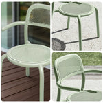 SOLARA Outdoor Aluminum Alloy Durable Set Table, Sofa Chair - Furniture with Green