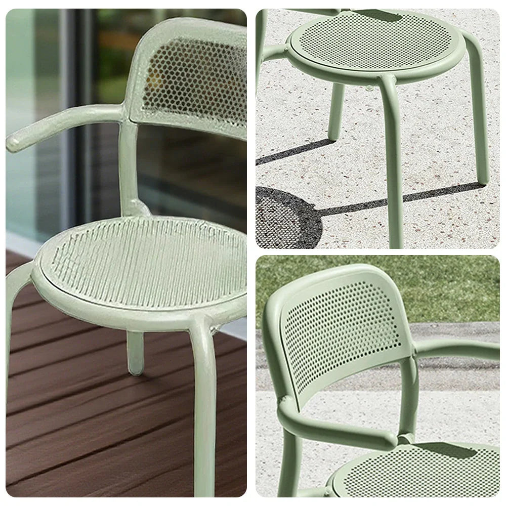 SOLARA Outdoor Aluminum Alloy Durable Set Table, Sofa Chair - Furniture with Green