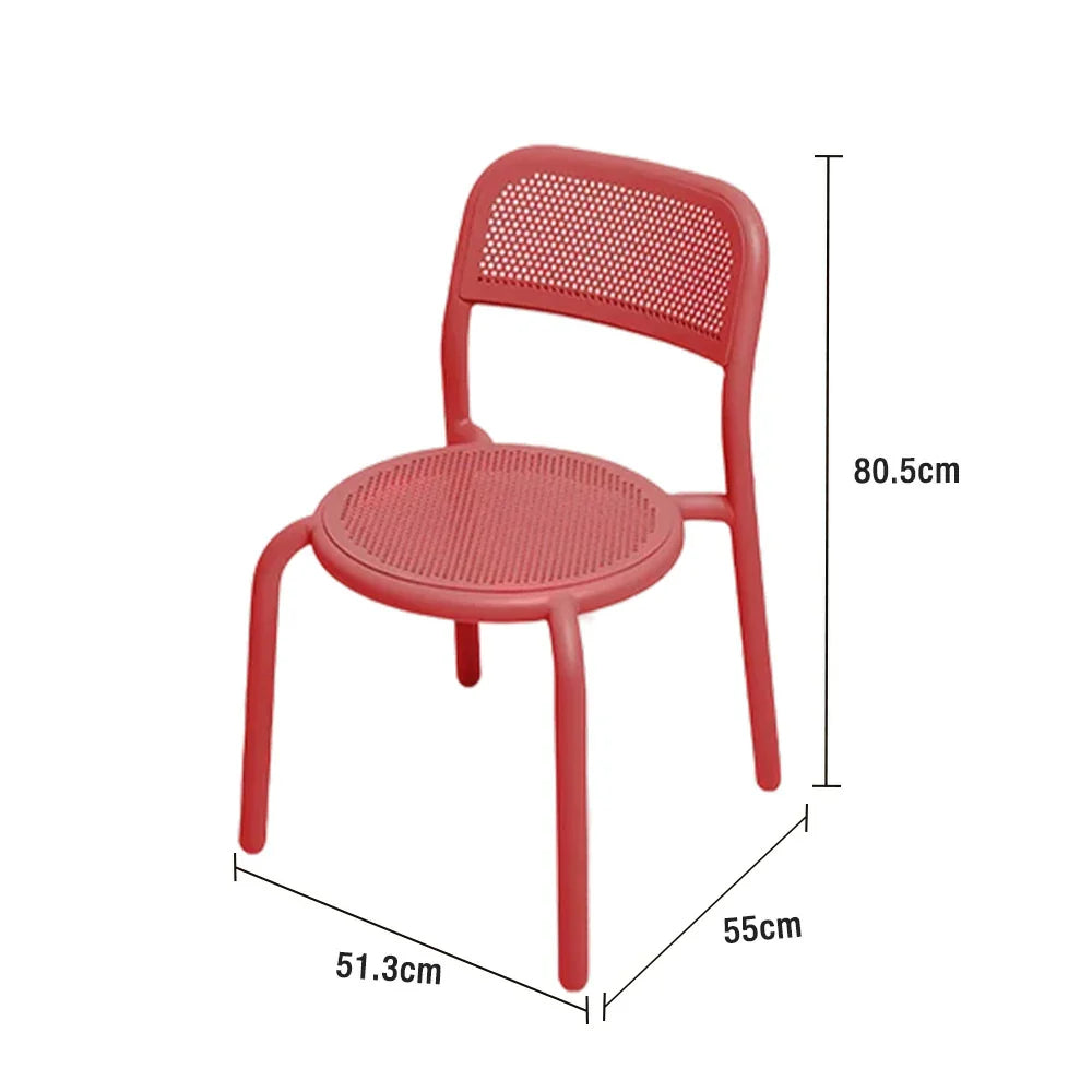 SOLARA Outdoor Chair Aluminum Durable Sofa with Table, Alloy Set Furniture - Red