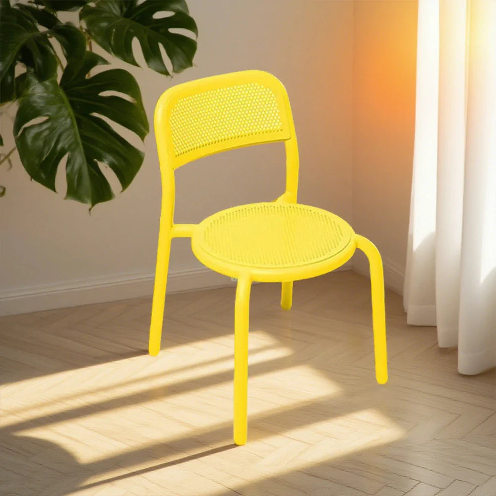 SOLARA Outdoor - Aluminum Furniture Chair Durable - Table, Alloy Rust-Resistant Sofa Set Yellow