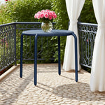SOLARA Outdoor Table Sofa - Rust-Resistant Alloy Furniture - Aluminum Durable Set Blue