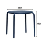 SOLARA Outdoor Table Sofa - Rust-Resistant Alloy Furniture - Aluminum Durable Set Blue