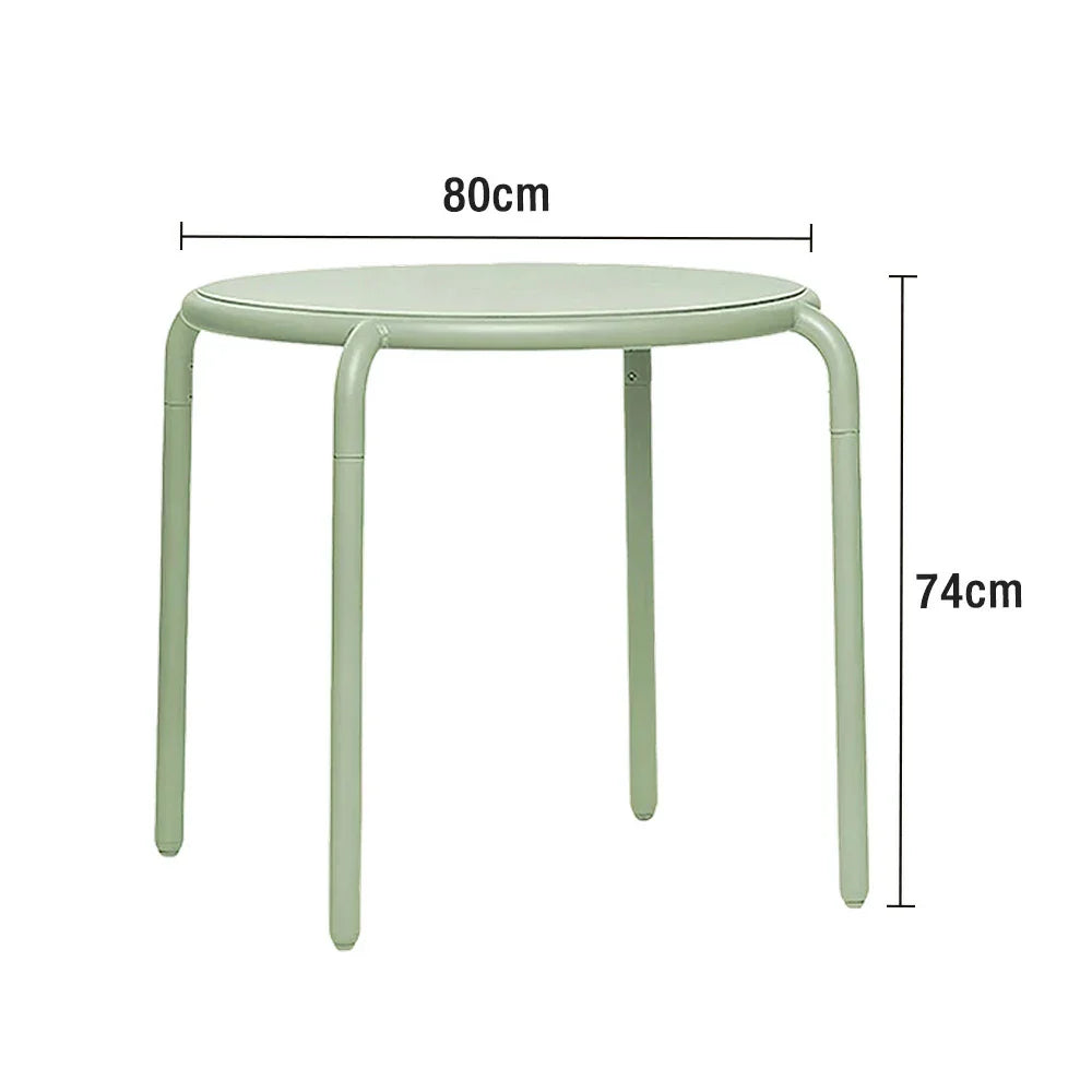 SOLARA Outdoor Aluminum Alloy Durable Set Table, Sofa Chair - Furniture with Green