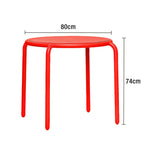 SOLARA Outdoor Chair Aluminum Durable Sofa with Table, Alloy Set Furniture - Red