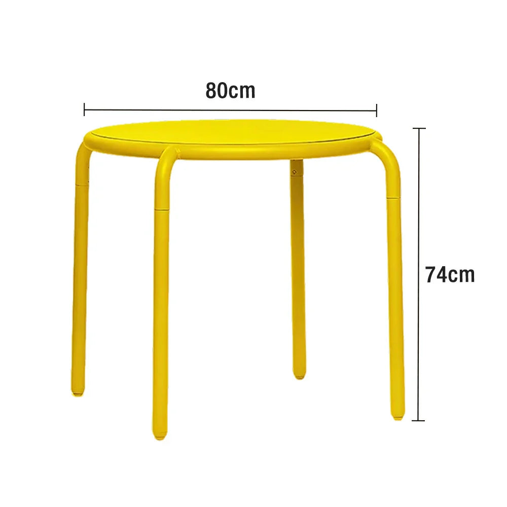 SOLARA Outdoor - Aluminum Furniture Chair Durable - Table, Alloy Rust-Resistant Sofa Set Yellow