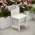SOLARA Outdoor - and Durable Frame, Chair Edge Design Finish, Sturdy Trim, Iron Rust-Resistant Safe PU White