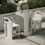 SOLARA Outdoor - and Durable Frame, Chair Edge Design Finish, Sturdy Trim, Iron Rust-Resistant Safe PU White