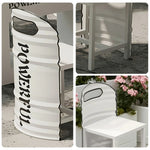 SOLARA Outdoor - and Durable Frame, Chair Edge Design Finish, Sturdy Trim, Iron Rust-Resistant Safe PU White
