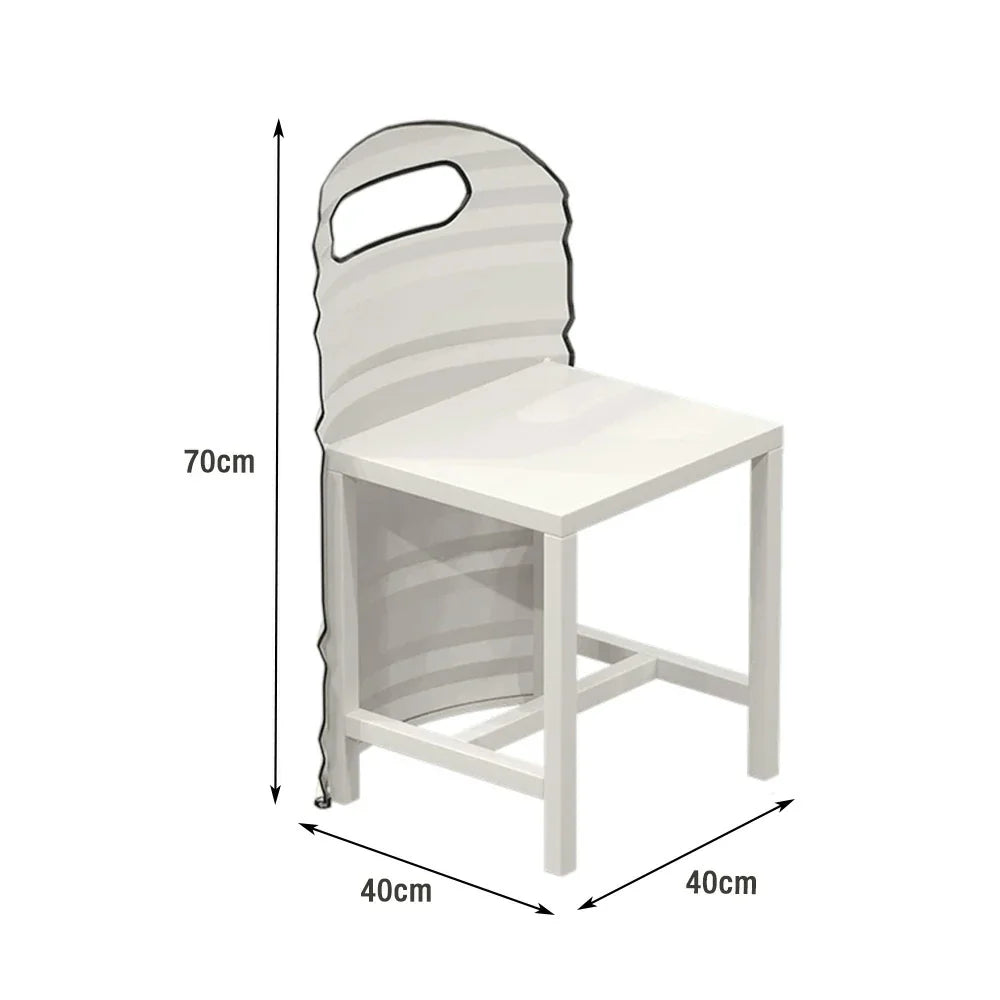 SOLARA Outdoor - and Durable Frame, Chair Edge Design Finish, Sturdy Trim, Iron Rust-Resistant Safe PU White