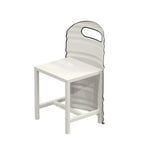 SOLARA Outdoor - and Durable Frame, Chair Edge Design Finish, Sturdy Trim, Iron Rust-Resistant Safe PU White