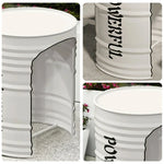 SOLARA Outdoor Iron and Frame, Table Design Trim, Rust-Resistant Safe - Finish, Durable PU Sturdy Edge White