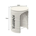 SOLARA Outdoor Iron and Frame, Table Design Trim, Rust-Resistant Safe - Finish, Durable PU Sturdy Edge White
