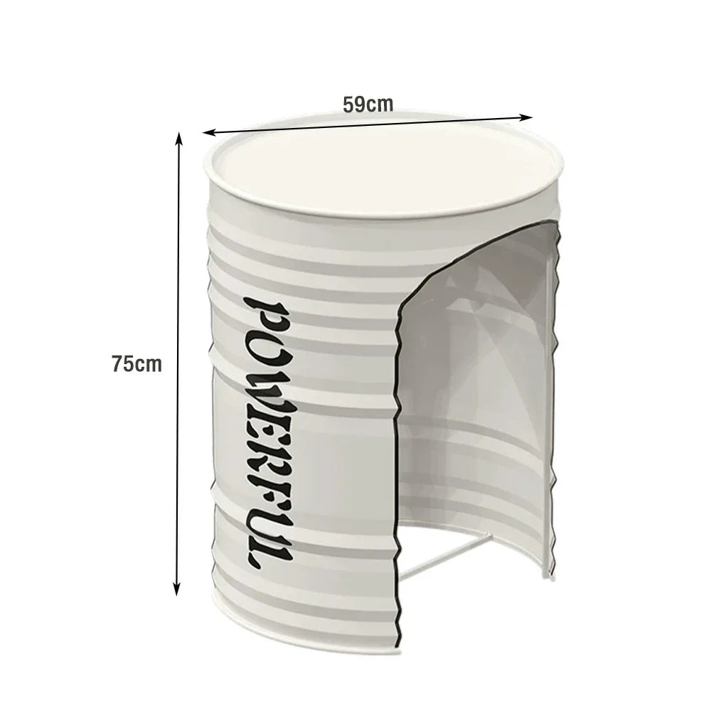 SOLARA Outdoor Iron and Frame, Table Design Trim, Rust-Resistant Safe - Finish, Durable PU Sturdy Edge White