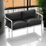 SOLARA Outdoor Chair Comfortable and High-Density Seat, Round-Tube Design Frame, Padded 74/140cm Thick - Durable Black
