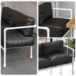 SOLARA Outdoor Chair Comfortable and High-Density Seat, Round-Tube Design Frame, Padded 74/140cm Thick - Durable Black
