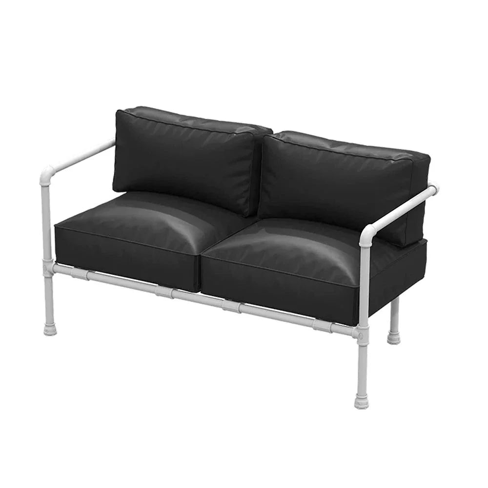 SOLARA Outdoor Chair Comfortable and High-Density Seat, Round-Tube Design Frame, Padded 74/140cm Thick - Durable Black