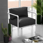 SOLARA Outdoor Chair Comfortable and High-Density Seat, Round-Tube Design Frame, Padded 74/140cm Thick - Durable Black