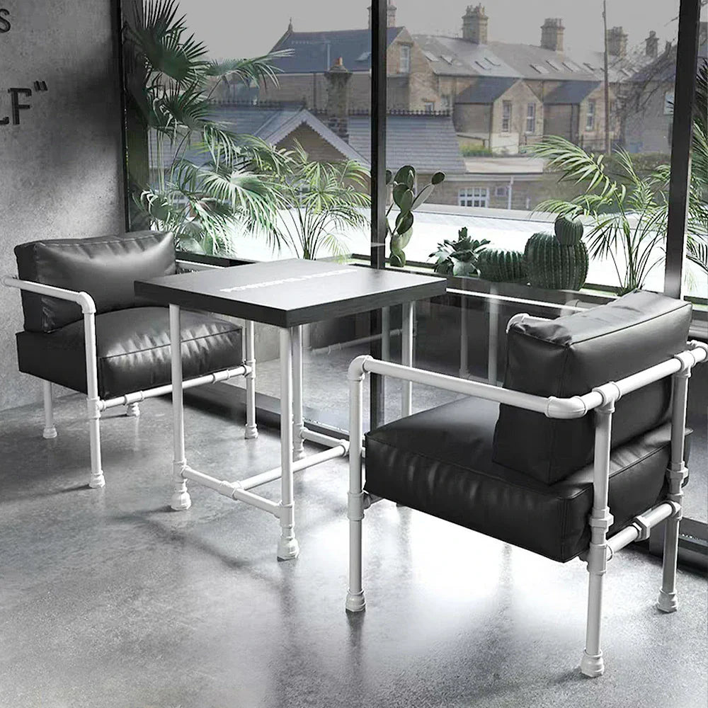 SOLARA Outdoor Chair Comfortable and High-Density Seat, Round-Tube Design Frame, Padded 74/140cm Thick - Durable Black