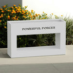 SOLARA Outdoor Galvanized Durable 60/100/150cm Design Body, Steel Box and Rust-Resistant - Planter White